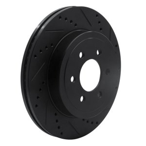 Dodge Dakota Brake Rotor (1) - Front Right - R1 Concepts - Drilled & Slotted - Black - `03-`04 Dodge Dakota Brake Rotor (1) - Front Right - R1 Concepts - Drilled & Slotted - Black - `03-`04